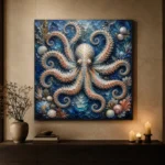 Radiant Octopus Underwater Wall Art Canvas Print - Image 7