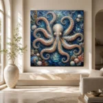 Radiant Octopus Underwater Wall Art Canvas Print - Image 8