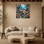 Secluded Grotto Underwater Wall Art Canvas Print presented in a sophisticated home setting