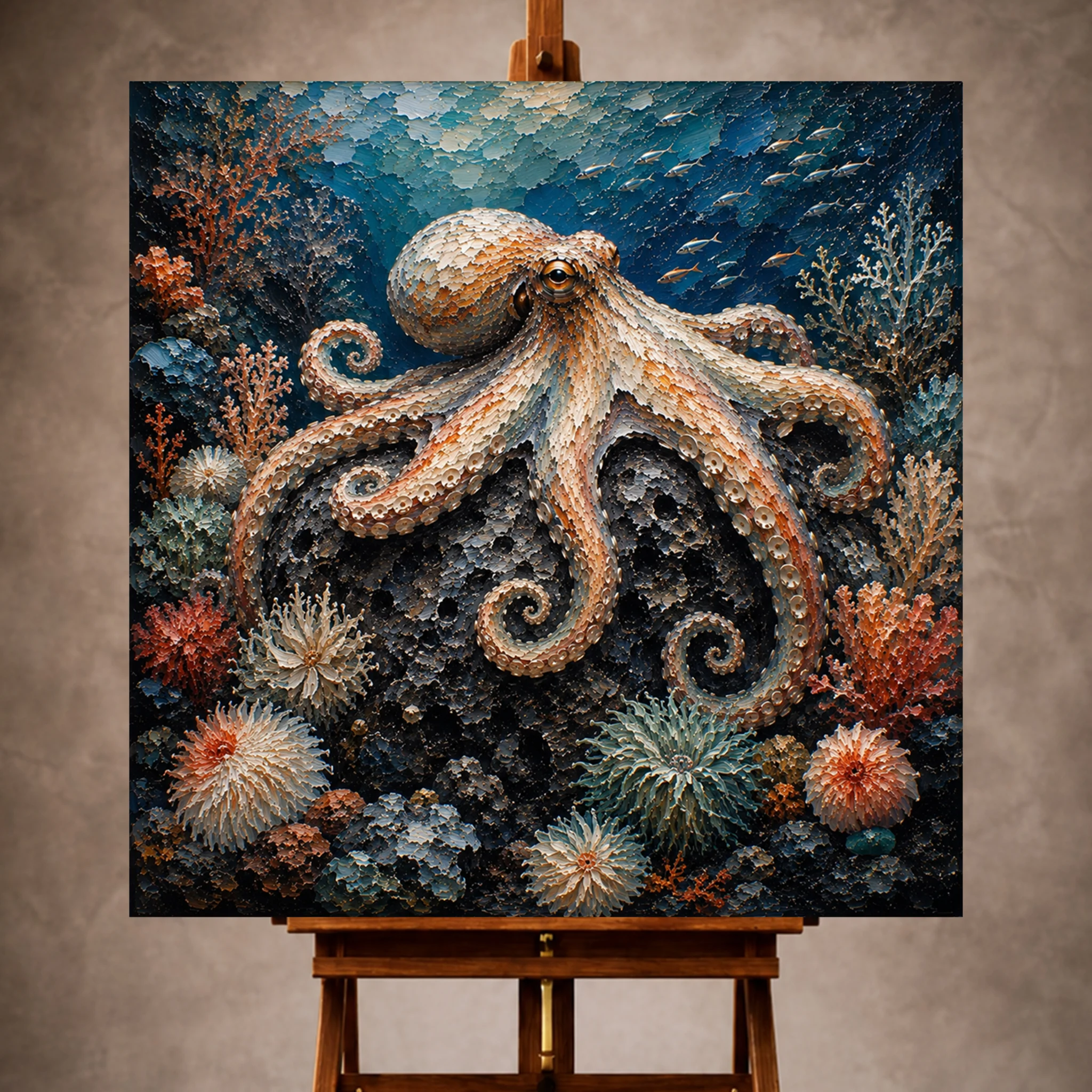 Premium Wall Art Kare Html Edition – UNWATR019 Image 1 Majestic Volcanic Reef Underwater Wall Art Canvas Print - Image 1