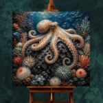 Majestic Volcanic Reef Underwater Wall Art Canvas Print - Image 2