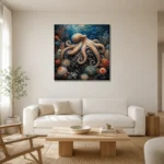 Majestic Volcanic Reef Underwater Wall Art Canvas Print styled in a refined neutral interior