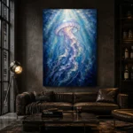 Ethereal Jellyfish Underwater Wall Art Canvas Print - Image 4