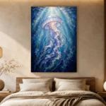Ethereal Jellyfish Underwater Wall Art Canvas Print - Image 6
