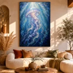 Ethereal Jellyfish Underwater Wall Art Canvas Print - Image 8