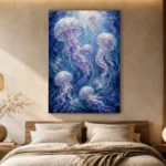 Luminous Jellyfish Underwater Wall Art Canvas Print - Image 6