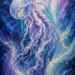 Aurora Jellyfish Underwater Wall Art Canvas Print