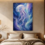 Aurora Jellyfish Underwater Wall Art Canvas Print - Image 6