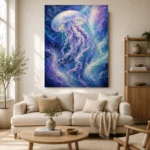 Aurora Jellyfish Underwater Wall Art Canvas Print - Image 7