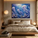Cinematic Jellyfish Underwater Wall Art Canvas Print - Image 8