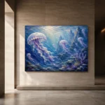 Luminous Horizon Jellyfish Wall Art Canvas Print - Image 5