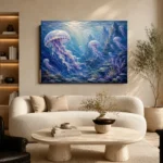 Luminous Horizon Jellyfish Wall Art Canvas Print - Image 6