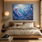 Luminous Horizon Jellyfish Wall Art Canvas Print - Image 8