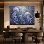 Panoramic Kelp Jellyfish Wall Art Canvas Print - Image 4