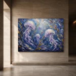 Panoramic Kelp Jellyfish Wall Art Canvas Print - Image 5