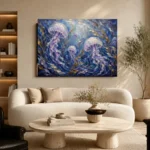 Panoramic Kelp Jellyfish Wall Art Canvas Print - Image 6