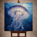 Radiant Jellyfish Underwater Wall Art Canvas Print