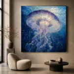 Radiant Jellyfish Underwater Wall Art Canvas Print - Image 6