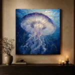 Radiant Jellyfish Underwater Wall Art Canvas Print - Image 7