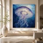 Radiant Jellyfish Underwater Wall Art Canvas Print - Image 8