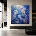 Ethereal Trio Jellyfish Wall Art Canvas Print - Image 5