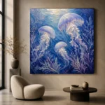 Ethereal Trio Jellyfish Wall Art Canvas Print - Image 6