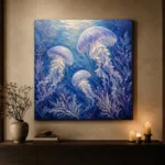 Ethereal Trio Jellyfish Wall Art Canvas Print - Image 7