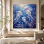 Ethereal Trio Jellyfish Wall Art Canvas Print - Image 8