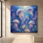 Floating Blossom Jellyfish Wall Art Canvas Print - Image 3