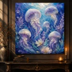 Floating Blossom Jellyfish Wall Art Canvas Print - Image 4