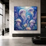 Floating Blossom Jellyfish Wall Art Canvas Print - Image 5