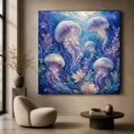 Floating Blossom Jellyfish Wall Art Canvas Print - Image 6