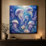 Floating Blossom Jellyfish Wall Art Canvas Print - Image 7