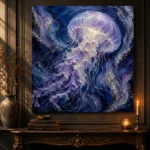Midnight Glow Jellyfish Wall Art Canvas Print - Image 4