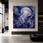 Midnight Glow Jellyfish Wall Art Canvas Print - Image 5