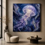 Midnight Glow Jellyfish Wall Art Canvas Print - Image 6