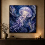 Midnight Glow Jellyfish Wall Art Canvas Print - Image 7