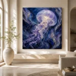 Midnight Glow Jellyfish Wall Art Canvas Print - Image 8