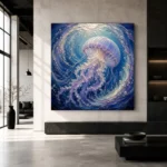 Circular Current Jellyfish Wall Art Canvas Print - Image 5