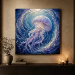 Circular Current Jellyfish Wall Art Canvas Print - Image 7