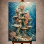 Majestic Coral Tower Underwater Wall Art Canvas Print