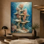 Majestic Coral Tower Underwater Wall Art Canvas Print - Image 5