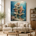 Majestic Coral Tower Underwater Wall Art Canvas Print - Image 7