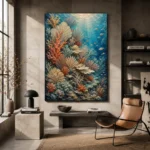 Warm Coral Underwater Garden Canvas Print - Image 3