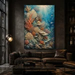 Warm Coral Underwater Garden Canvas Print - Image 4
