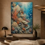 Warm Coral Underwater Garden Canvas Print - Image 5