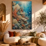 Warm Coral Underwater Garden Canvas Print - Image 8