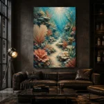 Vibrant Coral Reef Pathway Canvas Print - Image 4