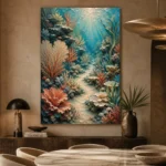 Vibrant Coral Reef Pathway Canvas Print - Image 5