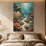 Vibrant Coral Reef Pathway Canvas Print - Image 6